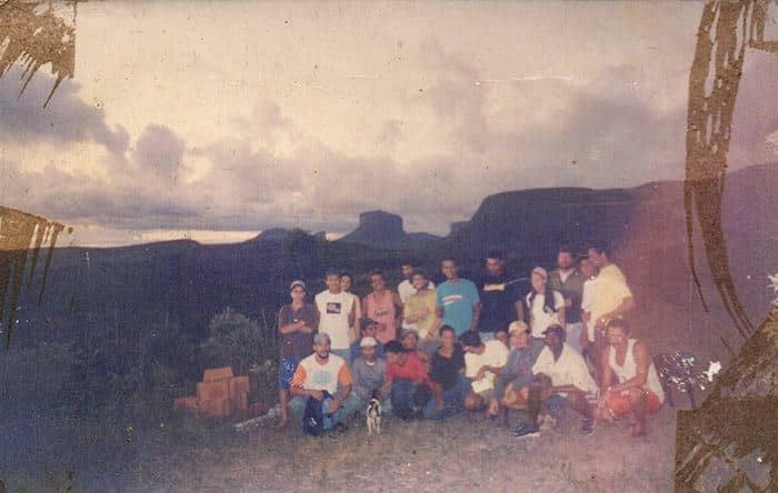 Wildfire burning the hills of Vale do Capão in Chapada Diamantina, 2021