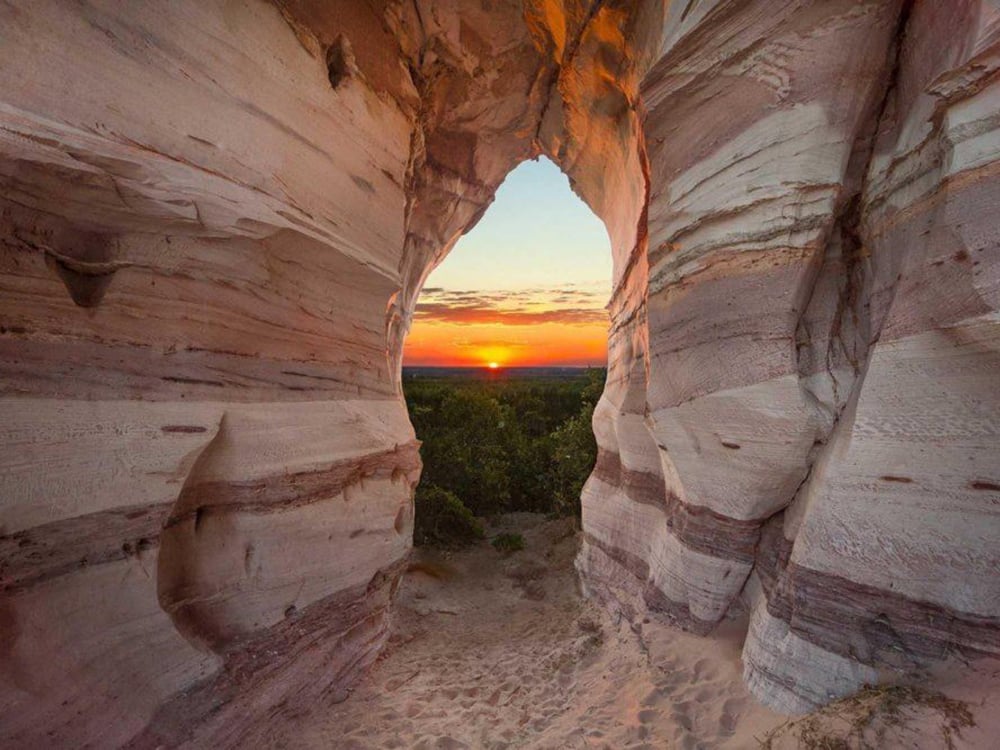 Trek through the breathtaking landscapes to reach Pedra Furada. jalapão state park tours