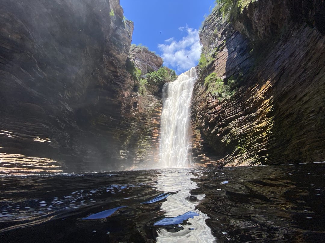 Feel the mist of Buracão Waterfall as it cascades! Buracão Waterfall - What to do in Chapada Diamantina