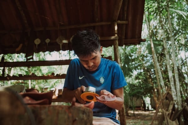 Community-led ecotourism scene deep in the Amazon rainforest Community-led ecotourism scene deep in the Amazon rainforest