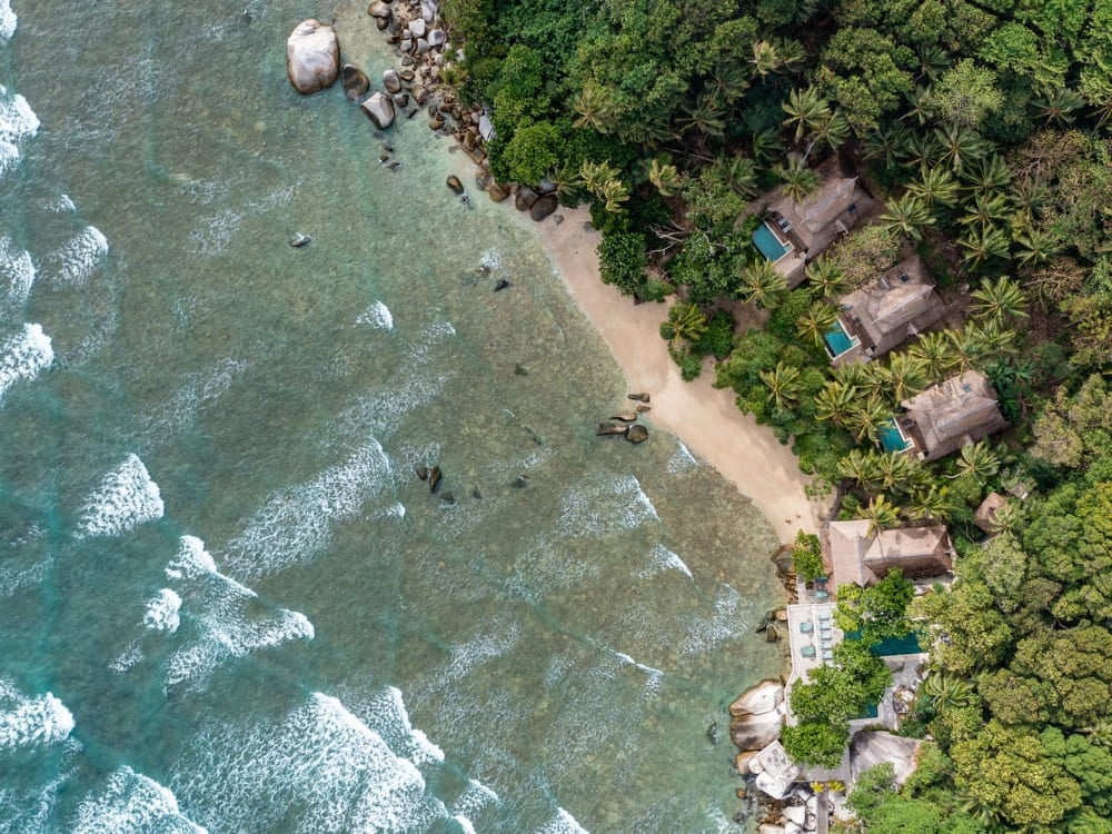 Waves roll onto the shore of Nikoi Island in Indonesia's protected marine area Waves roll onto the shore of Nikoi Island in Indonesia's protected marine area