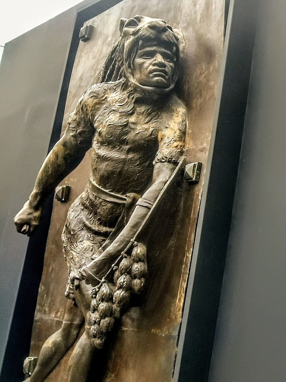 Bronze relief by Jesús Fructuoso Contreras depicting Cacamatzin as a jaguar warrior A bronze relief by Jesús Fructuoso Contreras depicting Cacamatzin wearing a jaguar pelt as a warrior.
