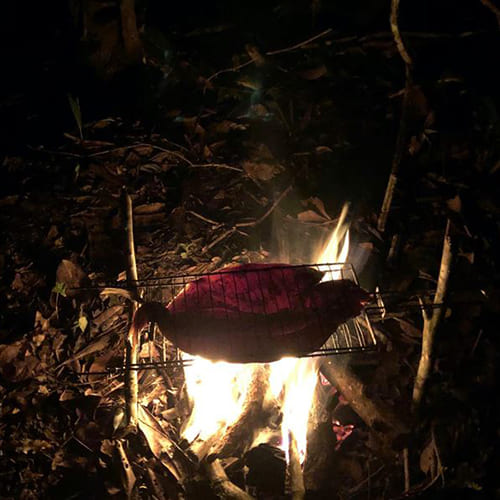 Grillen am Lagerfeuer - Survival Dinner Amazonas