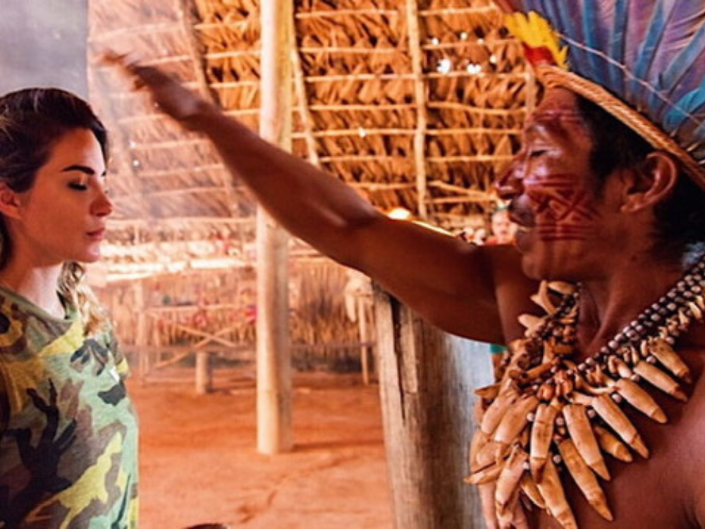 Dorp van een inheemse stam - Amazonewoud
