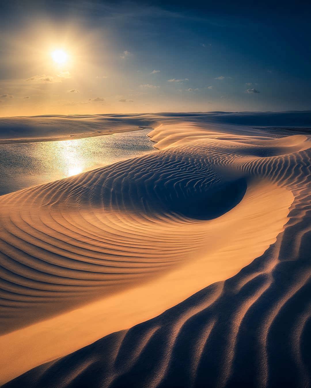 Coucher du soleil dans les dunes - Lençóis Maranhenses