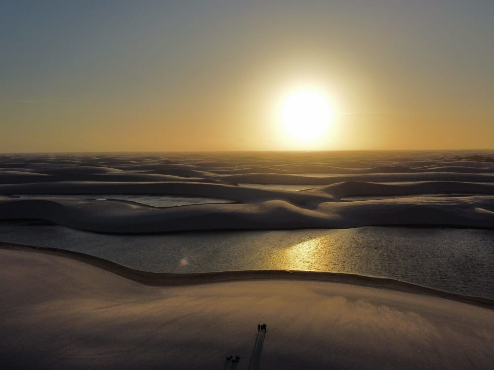 Zonsopgang bij Lencois Maranhenses trekking