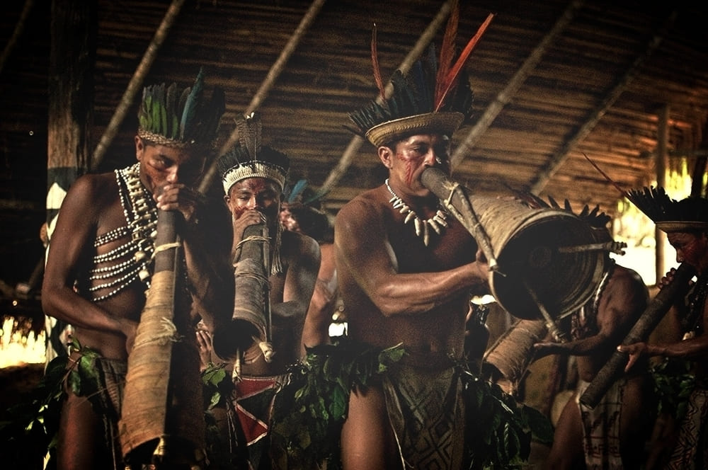 Indigenes Dorf im Amazonas