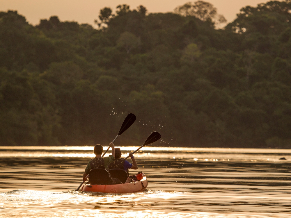 Canoeing at Cristalino's River