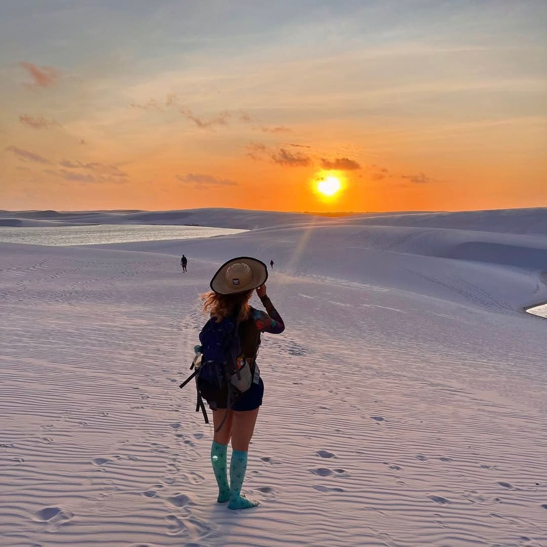 Watching sunset Lencois Maranhenses