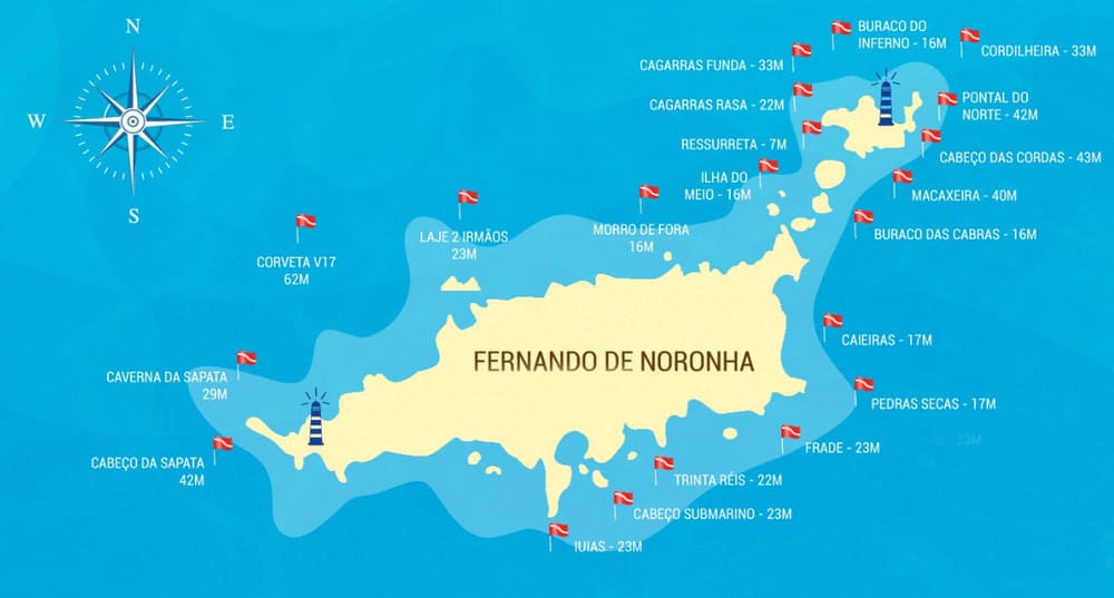 Sites de plongée à Fernando de Noronha 