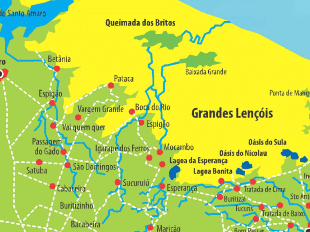 Karte Lençóis Maranhenses Nationalpark