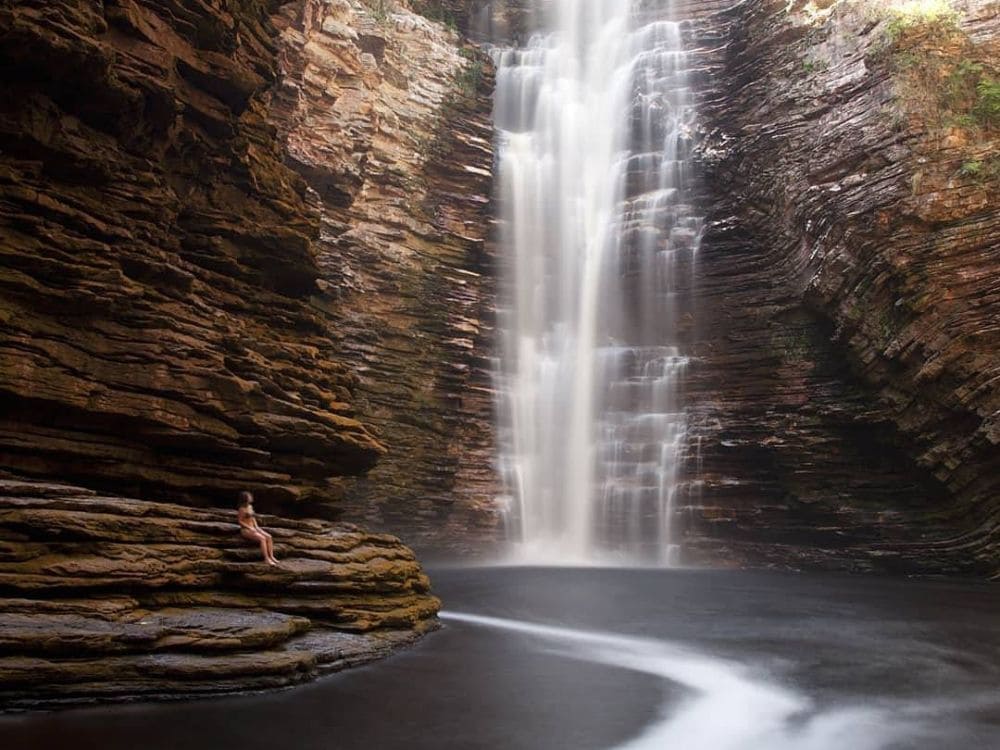 Buracao Waterfall Chapada Diamantina