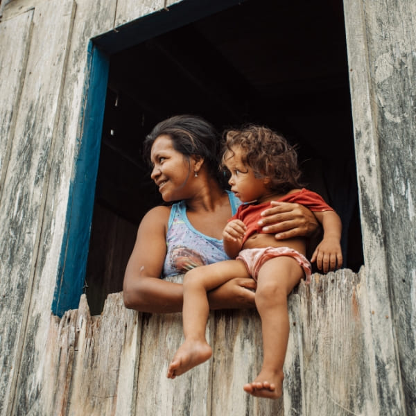 Riverside communities Amazon Rainforest